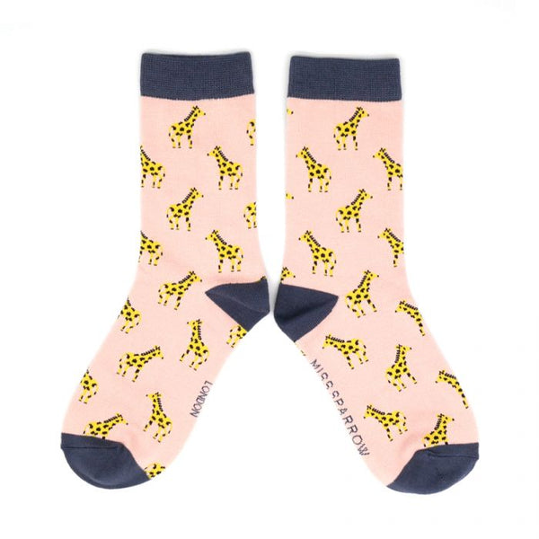 Little Giraffe Bamboo Socks - Dusky Pink