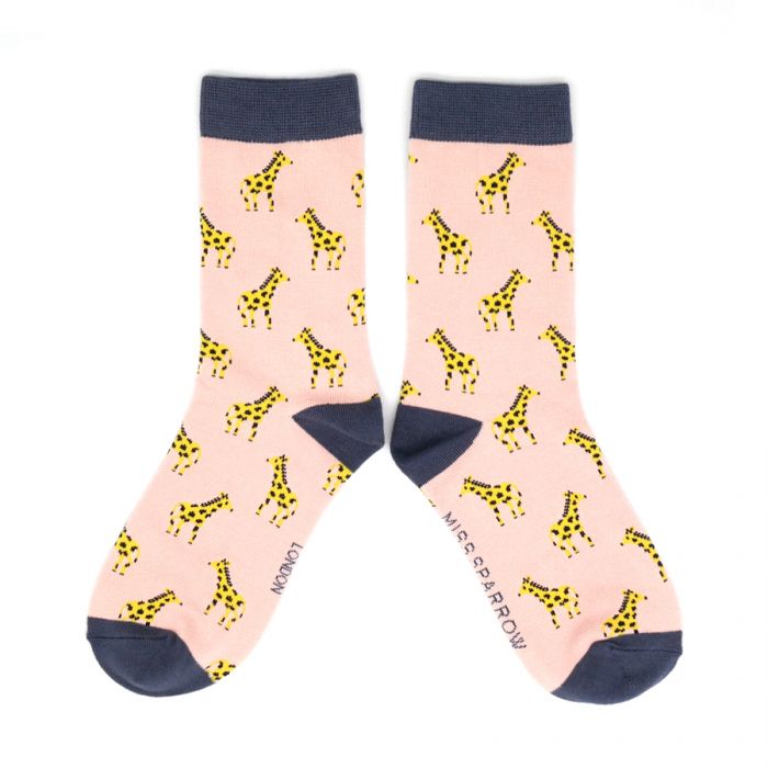 Little Giraffe Bamboo Socks - Dusky Pink