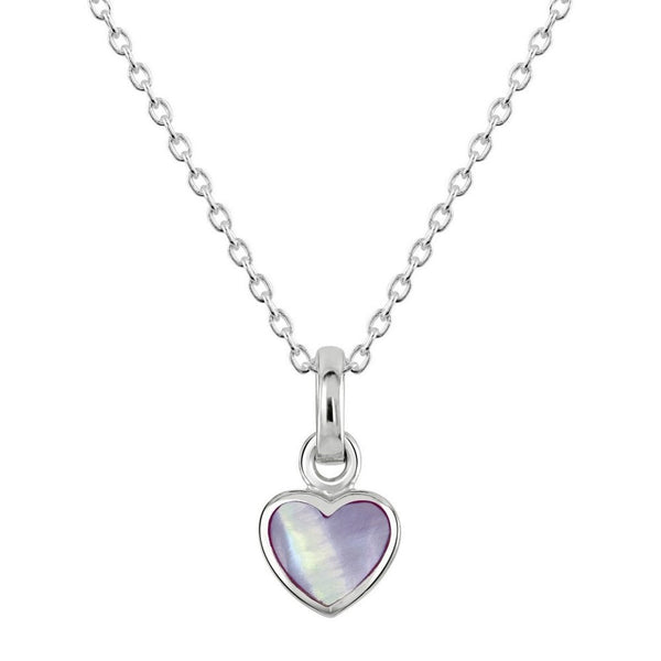 Dinky Lilac Mother Of Pearl Heart Pendant