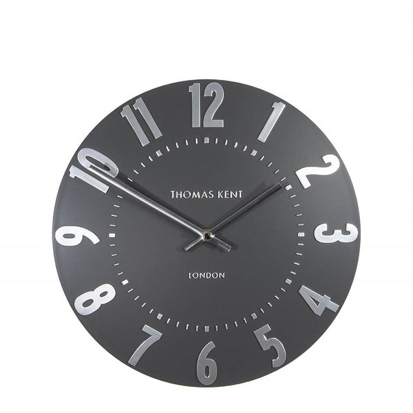 12" Mulberry Wall Clock - Graphite Silver