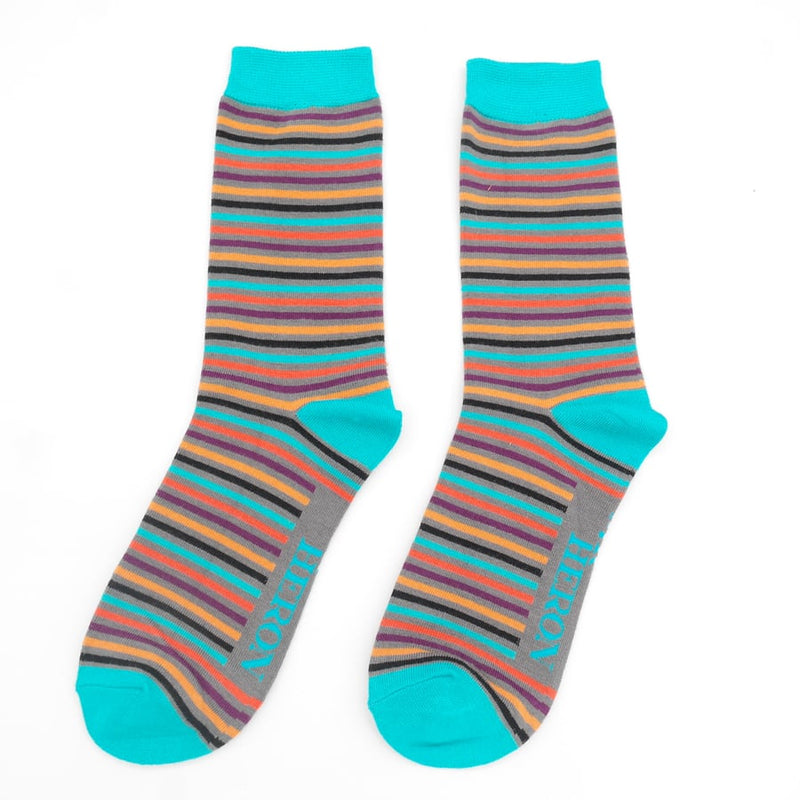 Vibrant Stripes Socks - Grey