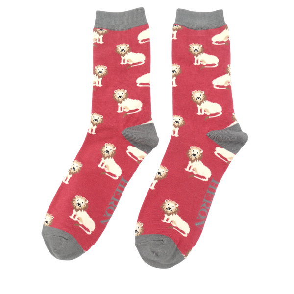 Lions Socks - Oxblood