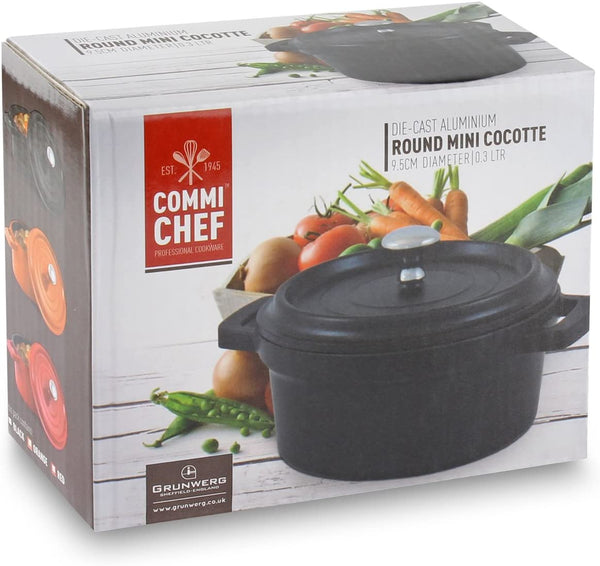 Commichef Die Cast Aluminium Round Mini Cocotte- 9.5cm