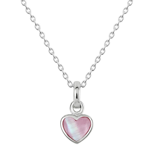 Dinky Pink Mother Of Pearl Heart Pendant