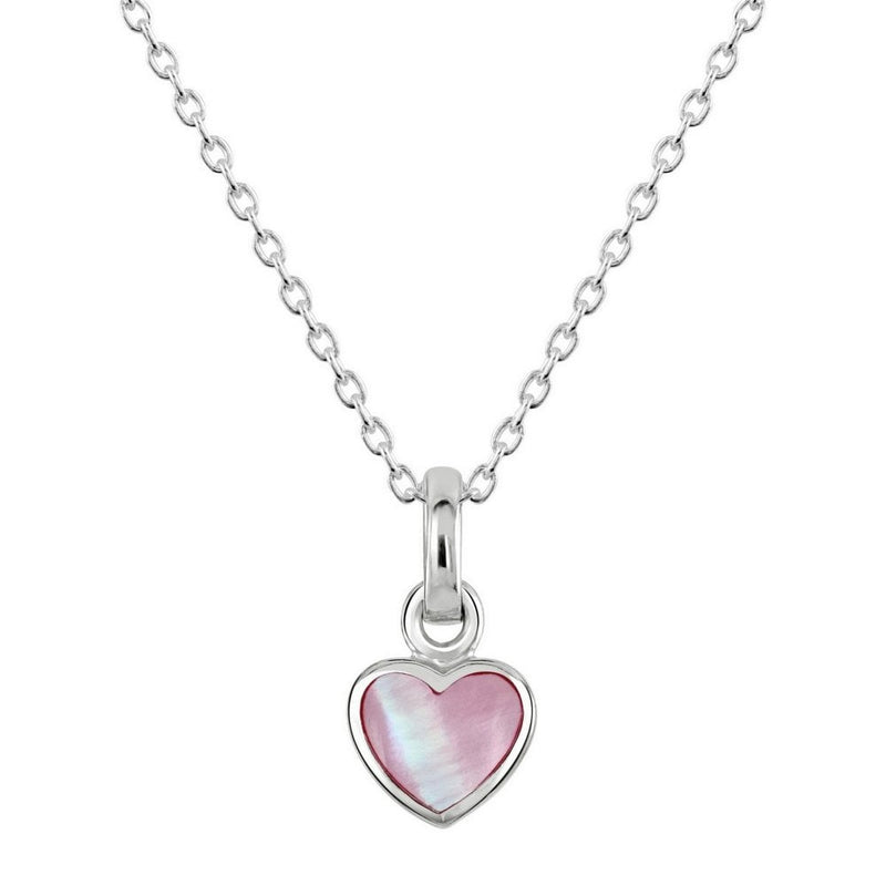 Dinky Pink Mother Of Pearl Heart Pendant