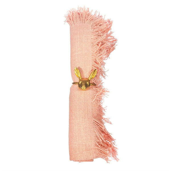 Gold Rabbit Napkin Ring- Set Of 2