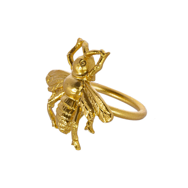 Gold Bee Napkin Ring- Set Of 2