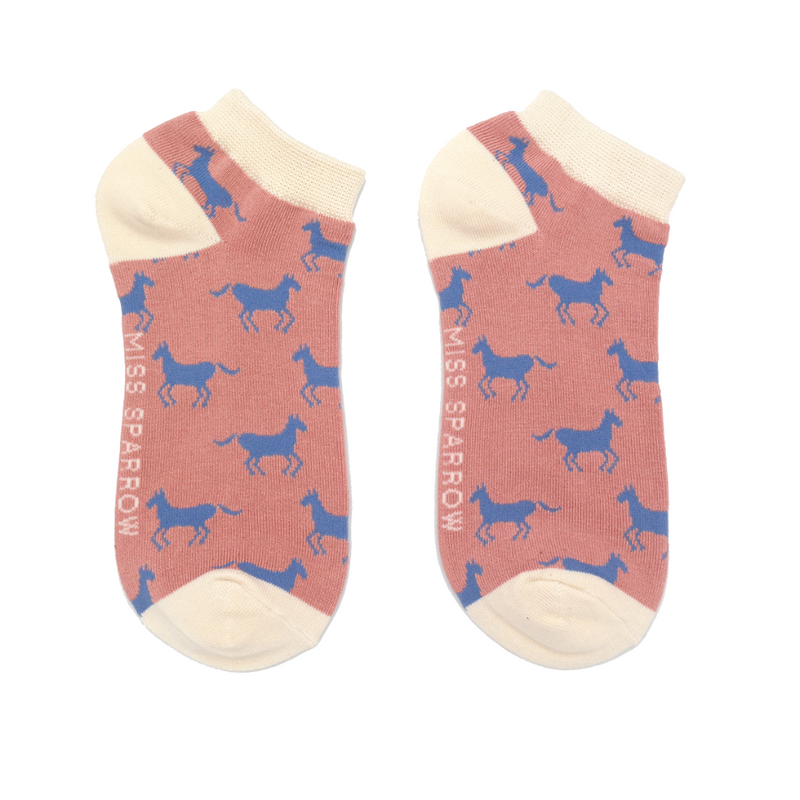 Horses Trainer Socks - Dusky Pink