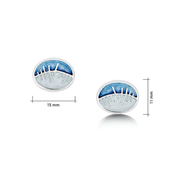 Skyran 'She' Enamel Stud Earrings
