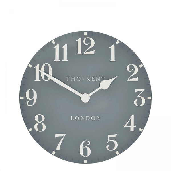 12" Arabic Wall Clock - Flax Blue