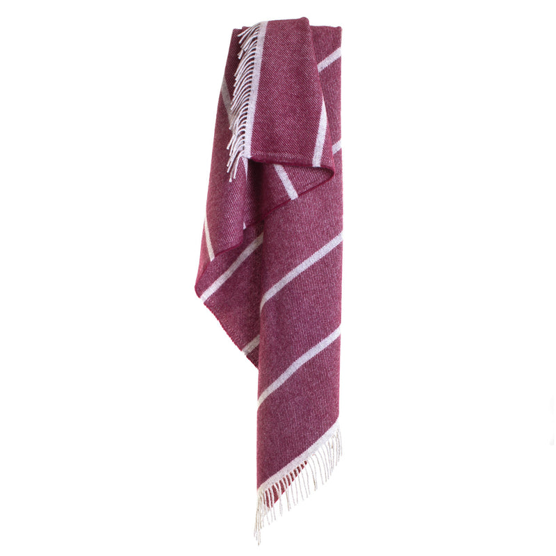 Rosewood Broad Stripe Wool Throw