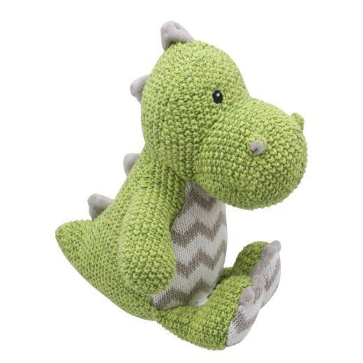 Knitted Dragon Soft Toy - Green