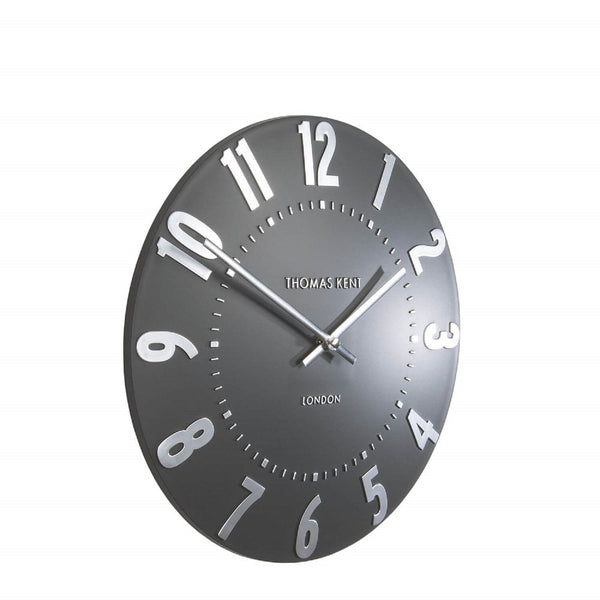 12" Mulberry Wall Clock - Graphite Silver