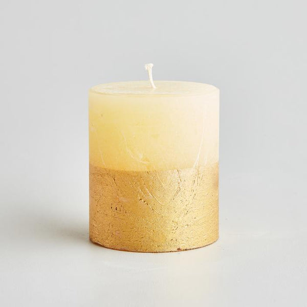 Inspiritus Scented Gold Dipped Pillar Candle