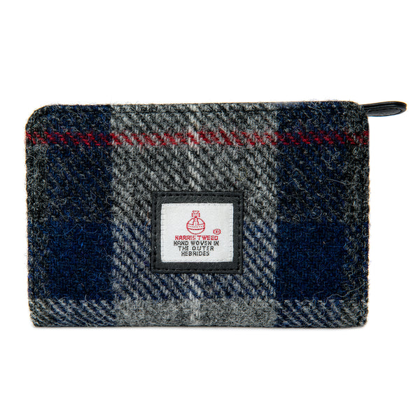 Harris Tweed Zip Purse- Blue Check