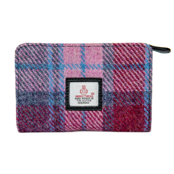Harris Tweed Zip Purse - Pastel Pink
